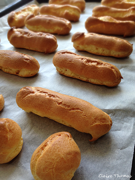 eclair out of oven