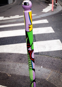Painted pole art Paris