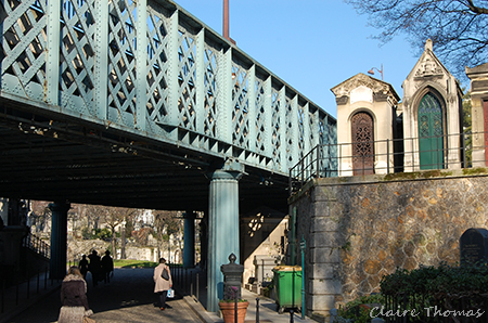 Montmartre cemetery bridge